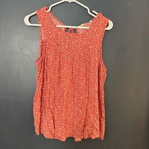 Fat Face Red Floral Sleeveless Blouse